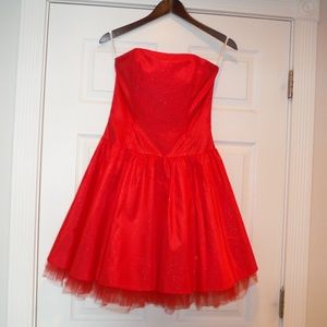 Red Jessica McClintock Valentine's Day Prom Homecoming Christmas NYE Dress 5/6